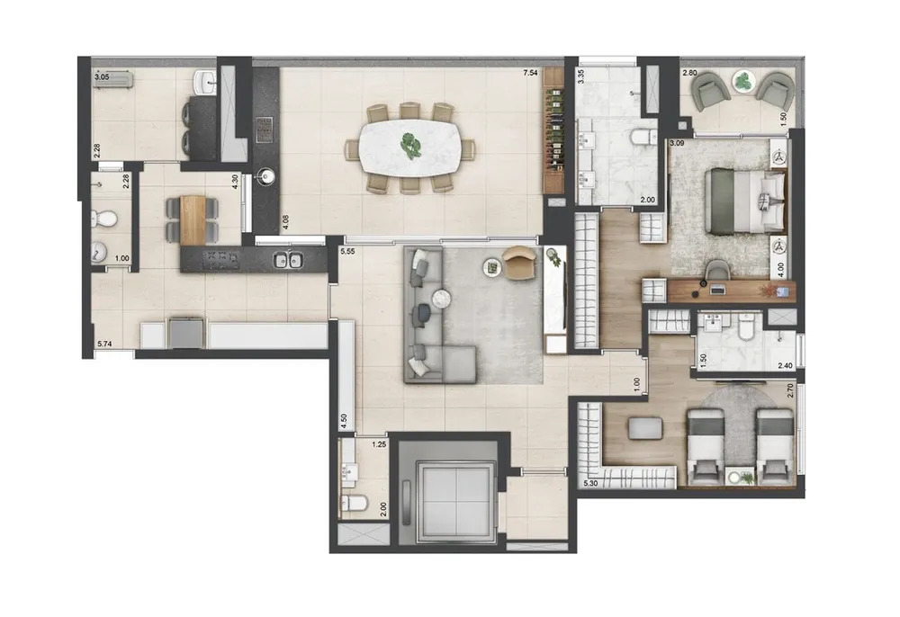 Apartamento, 2 quartos, 197 m² - Foto 5