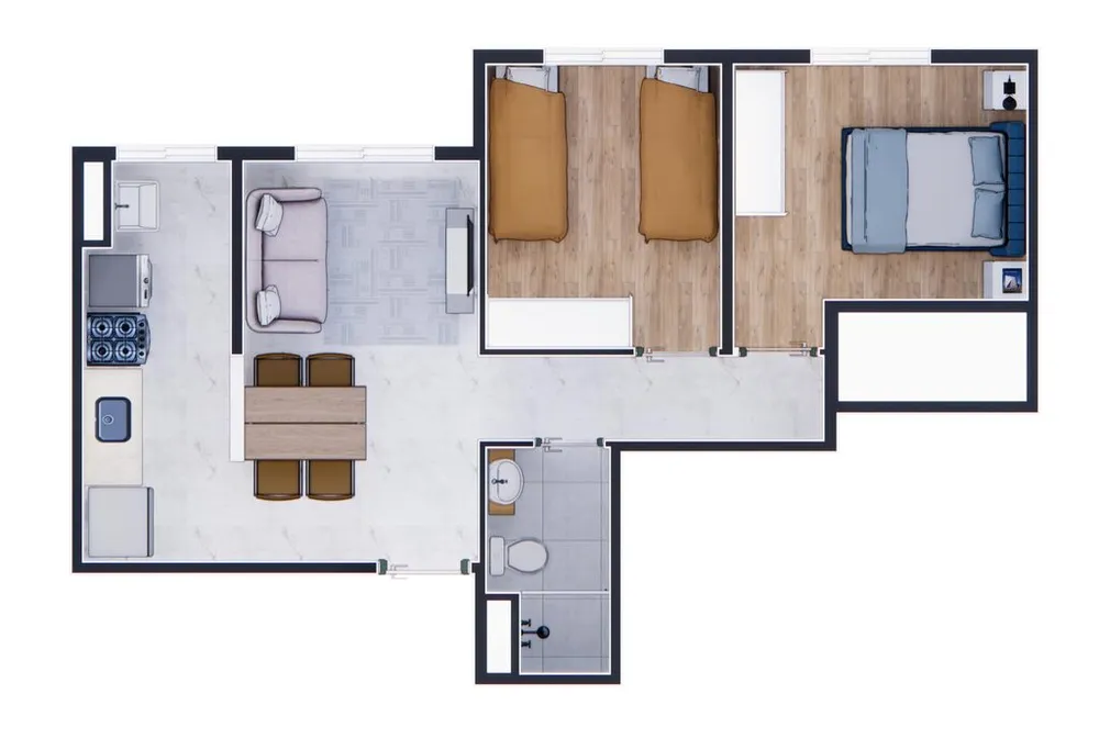 Apartamento, 2 quartos, 43 m² - Foto 15