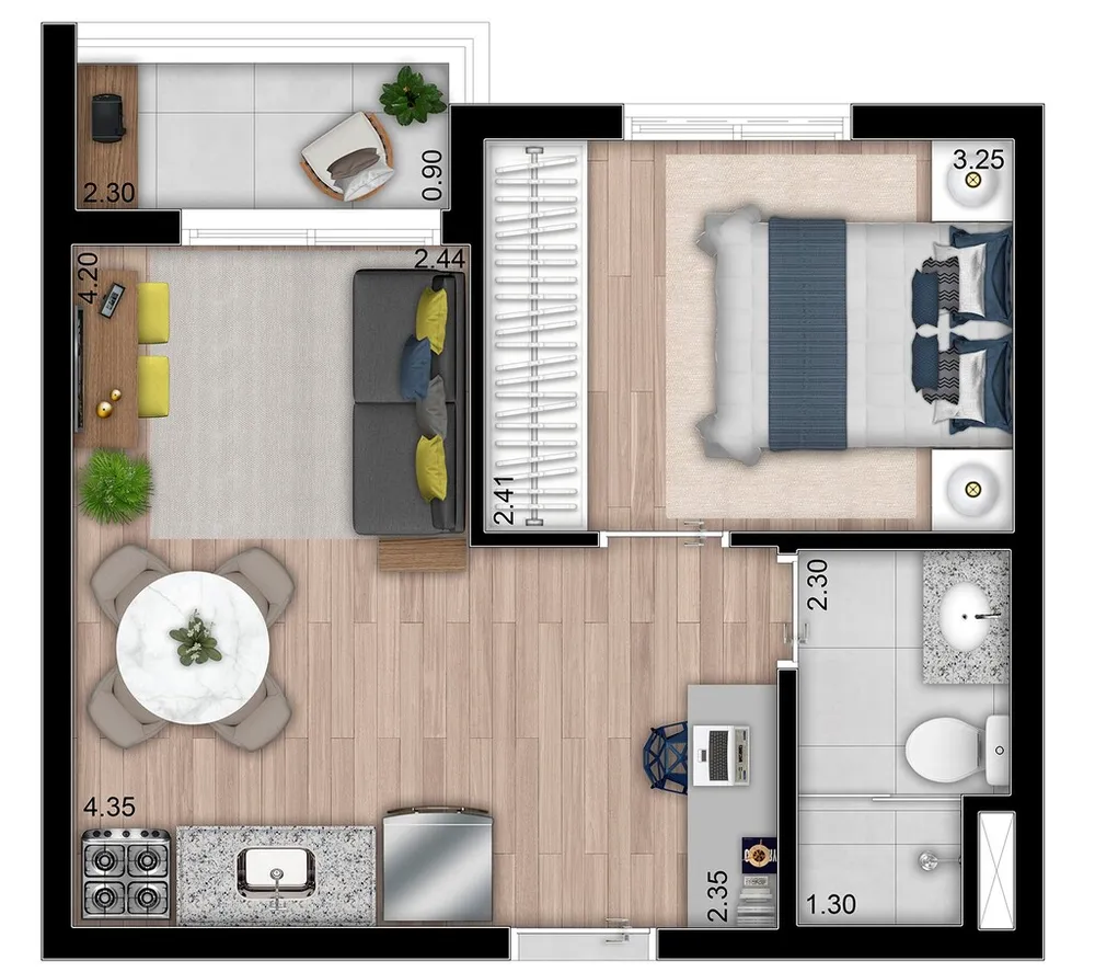 Apartamento, 1 quarto, 33 m² - Foto 7