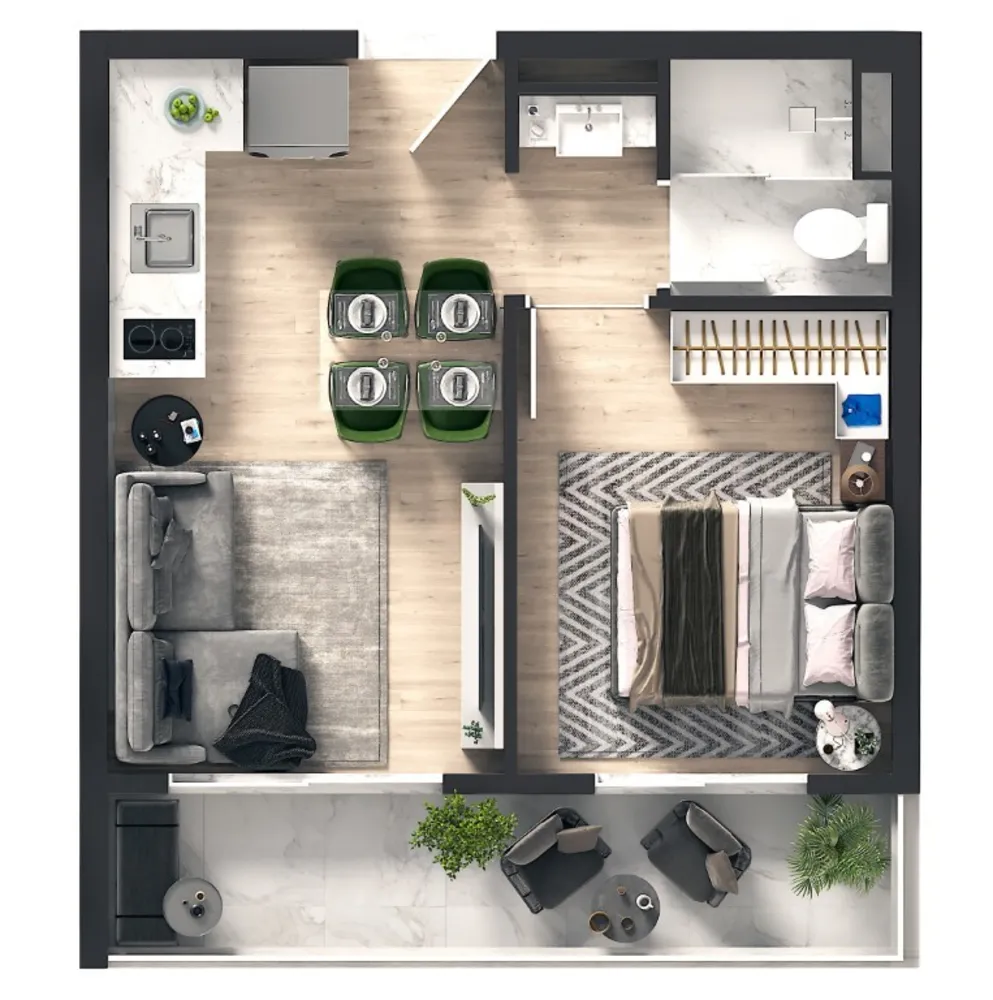Apartamento, 2 quartos, 51 m² - Foto 9