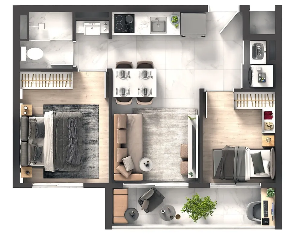 Apartamento, 2 quartos, 51 m² - Foto 11