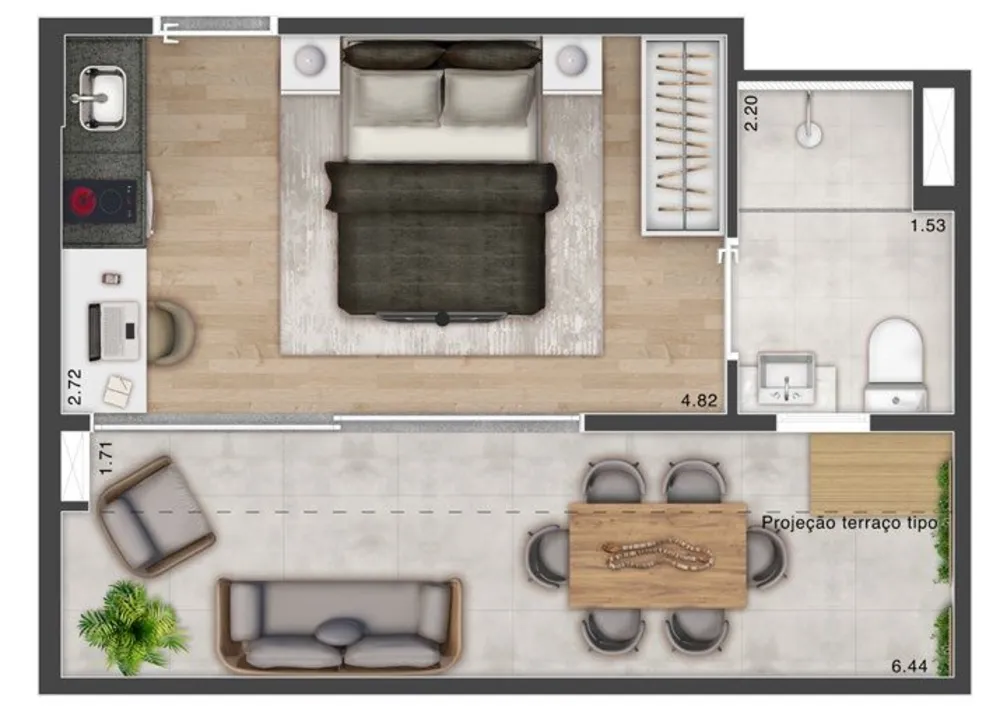 Apartamento, 1 quarto, 24 m² - Foto 11