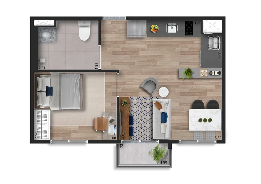 Apartamento, 1 quarto, 35 m² - Foto 15