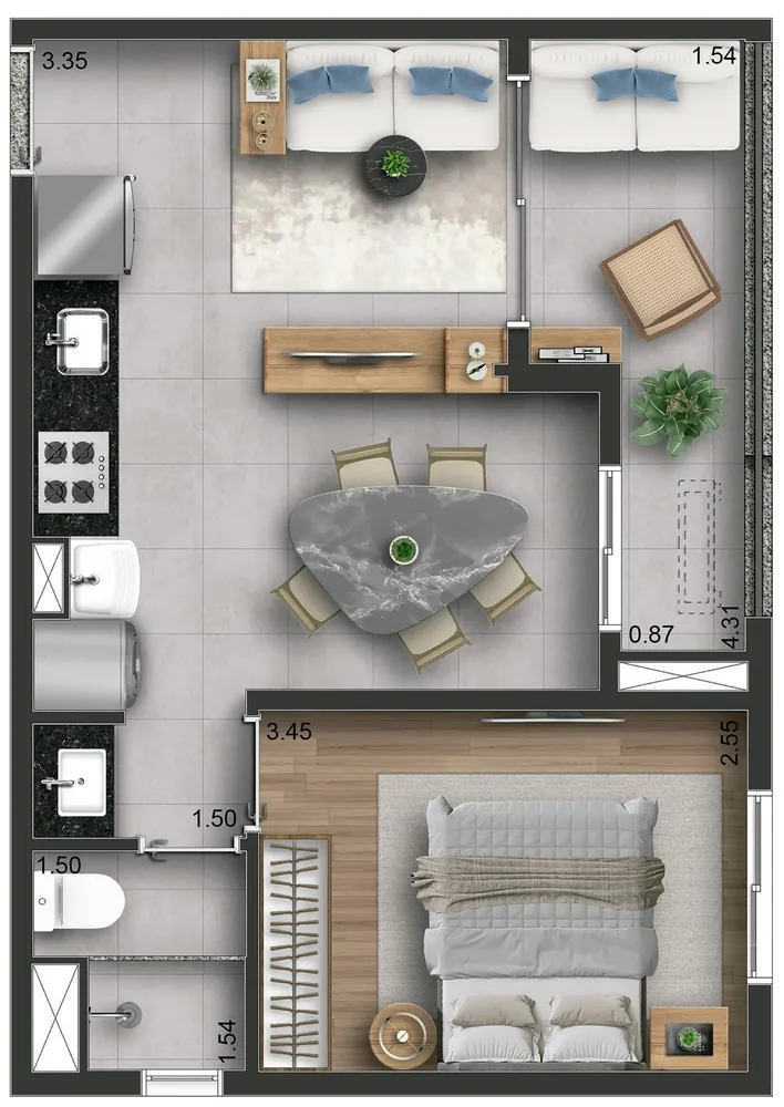 Apartamento, 1 quarto, 30 m² - Foto 16