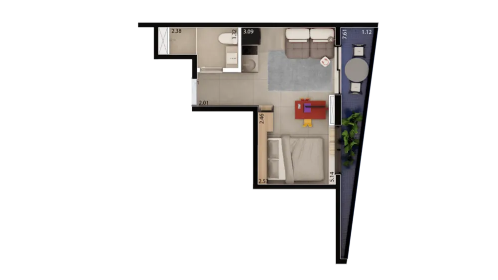 Apartamento, 1 quarto, 14 m² - Foto 16