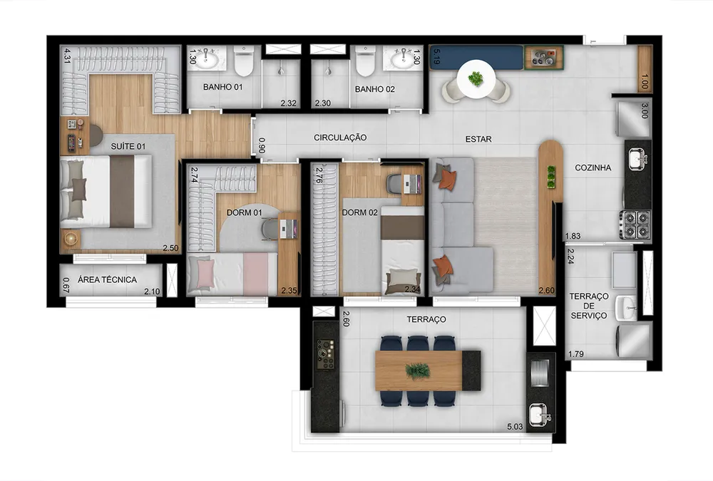 Apartamento, 1 quarto, 40 m² - Foto 10