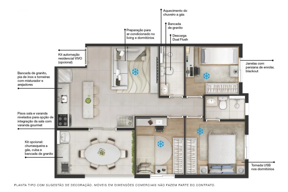 Apartamento, 3 quartos, 61 m² - Foto 12