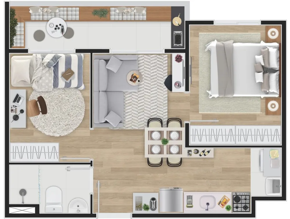 Apartamento, 2 quartos, 34 m² - Foto 11