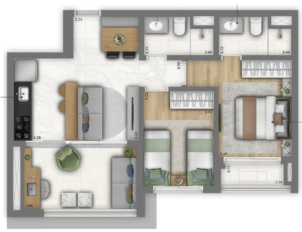 Apartamento, 2 quartos, 61 m² - Foto 11
