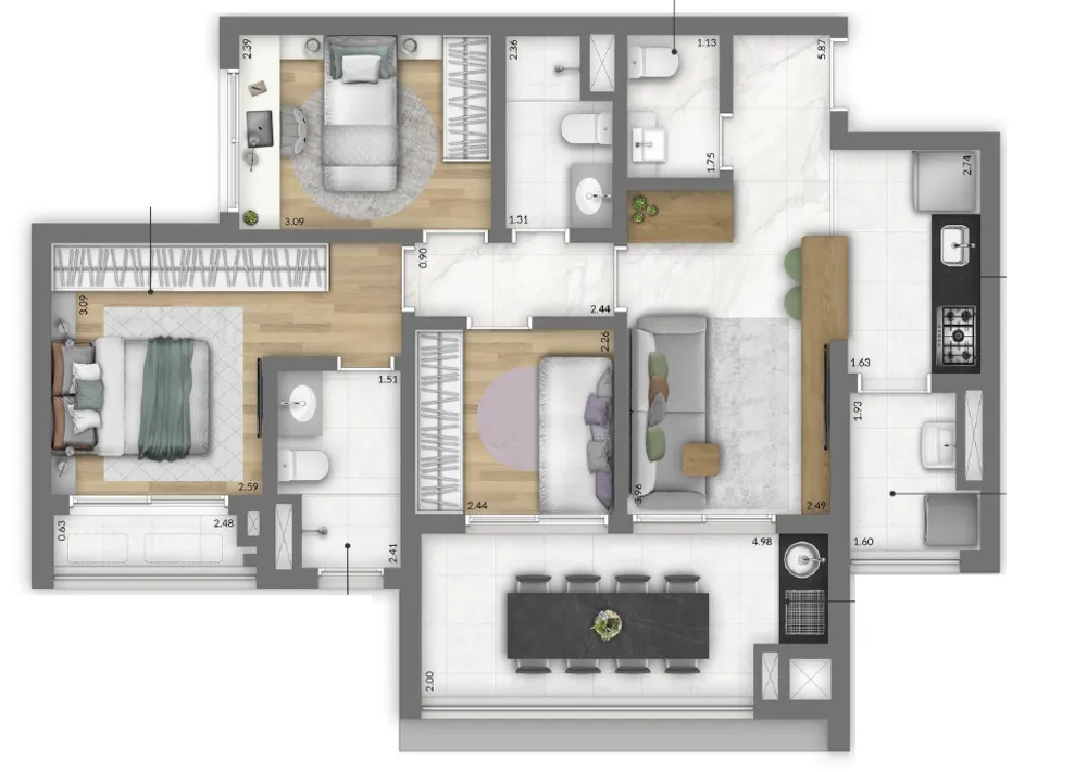 Apartamento, 2 quartos, 85 m² - Foto 7