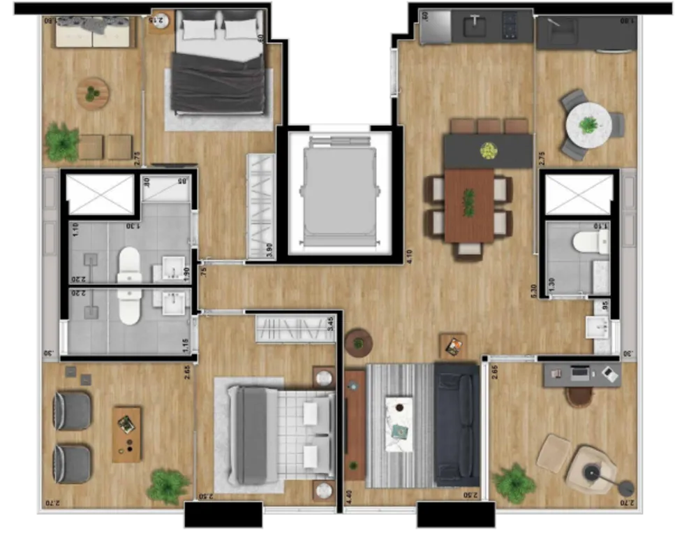 Apartamento, 1 quarto, 45 m² - Foto 1