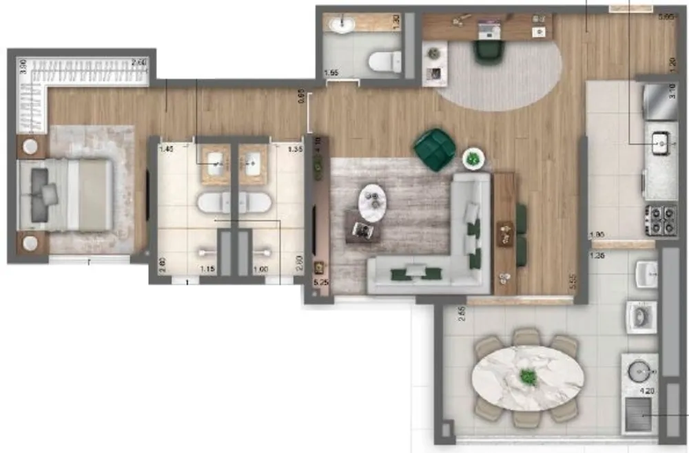 Apartamento, 3 quartos, 89 m² - Foto 3