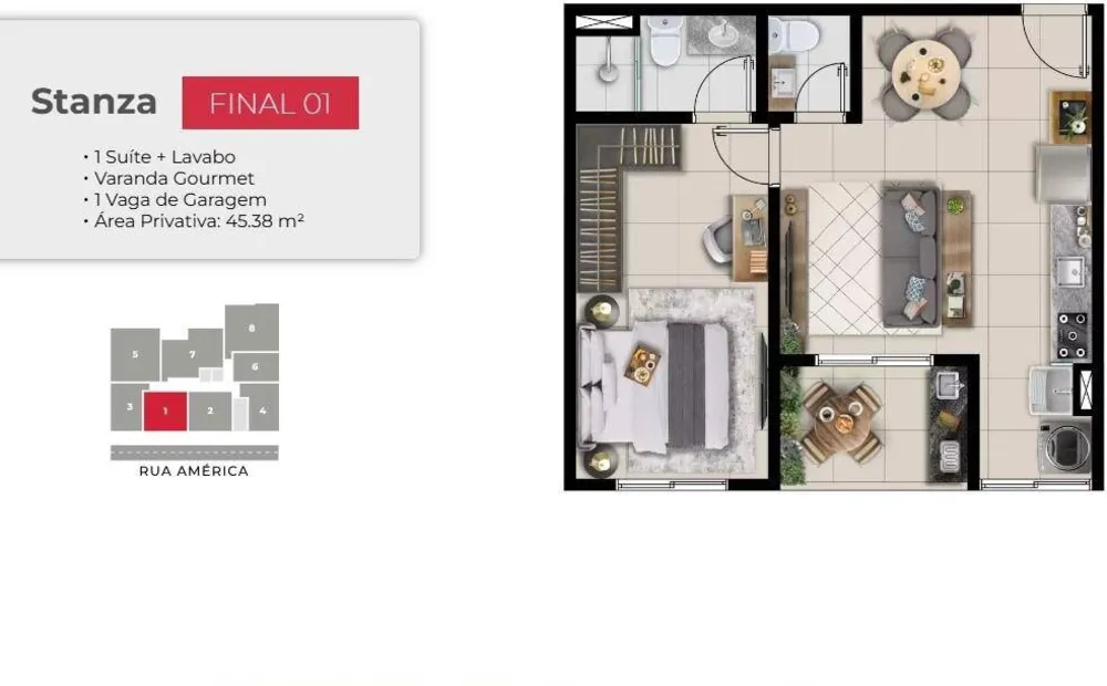 Apartamento, 1 quarto, 35 m² - Foto 7