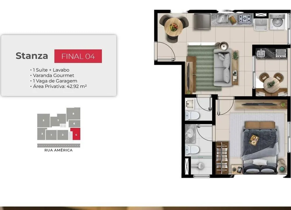 Apartamento, 1 quarto, 35 m² - Foto 10