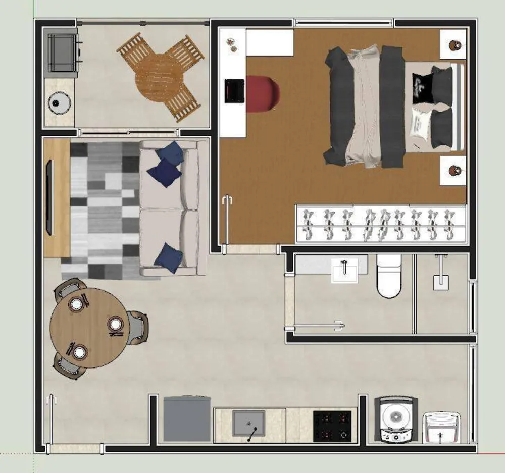 Apartamento, 1 quarto, 42 m² - Foto 2