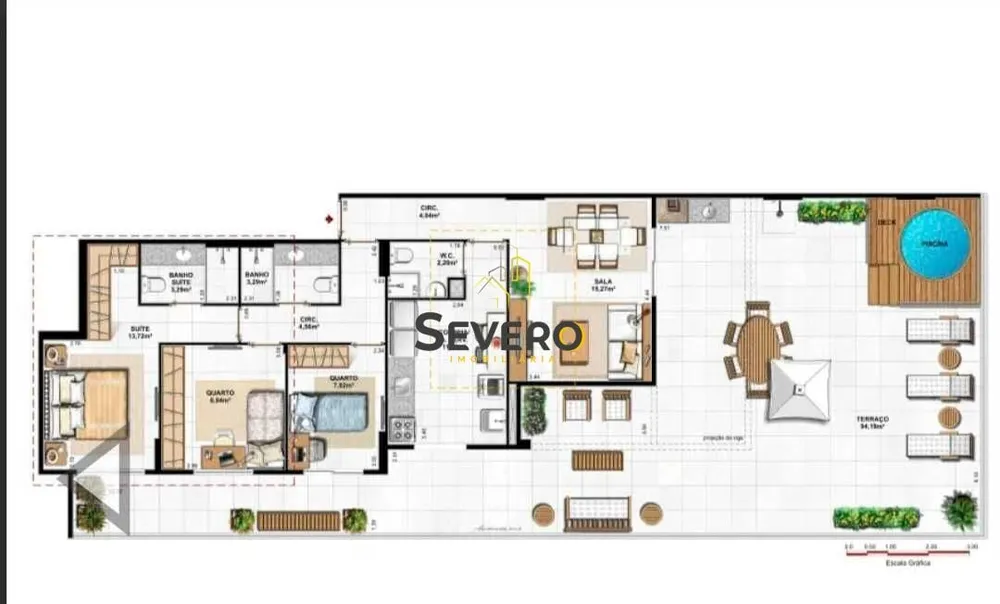 Cobertura, 3 quartos, 185 m² - Foto 4