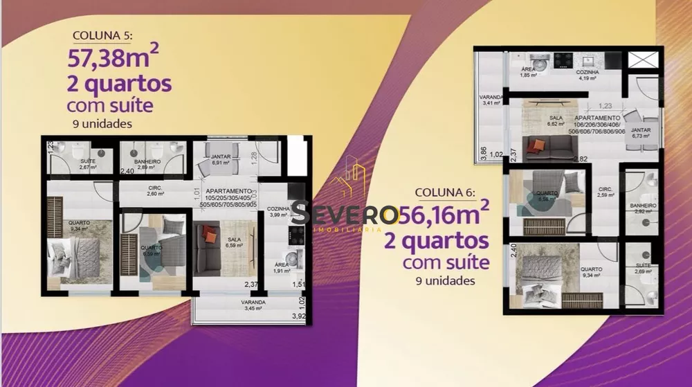 Apartamento, 2 quartos, 57 m² - Foto 9