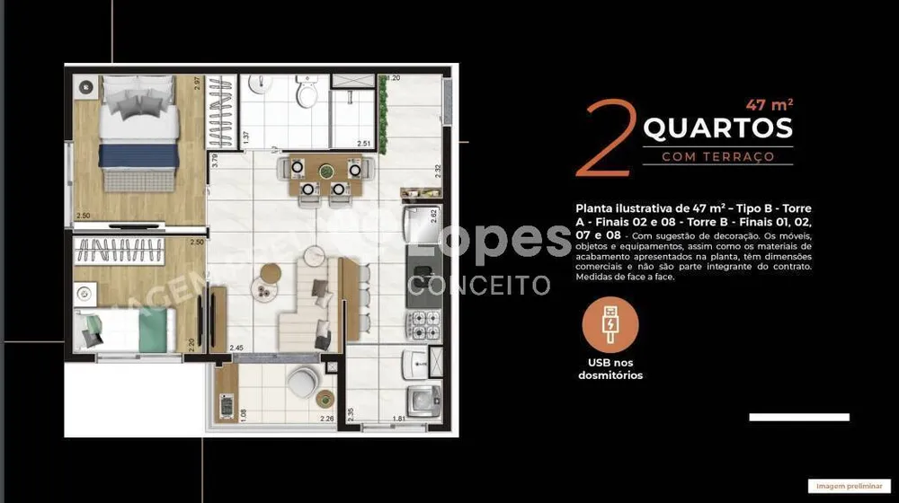 Apartamento, 1 quarto, 47 m² - Foto 12