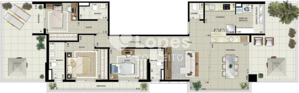 Apartamento, 3 quartos, 157 m² - Foto 3