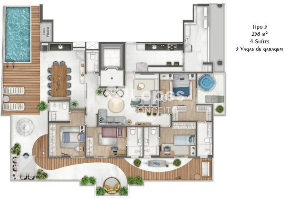 Apartamento, 3 quartos, 126 m² - Foto 3