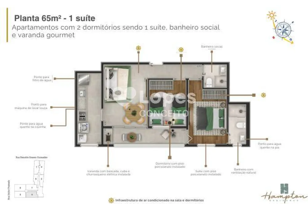 Apartamento, 2 quartos, 65 m² - Foto 9