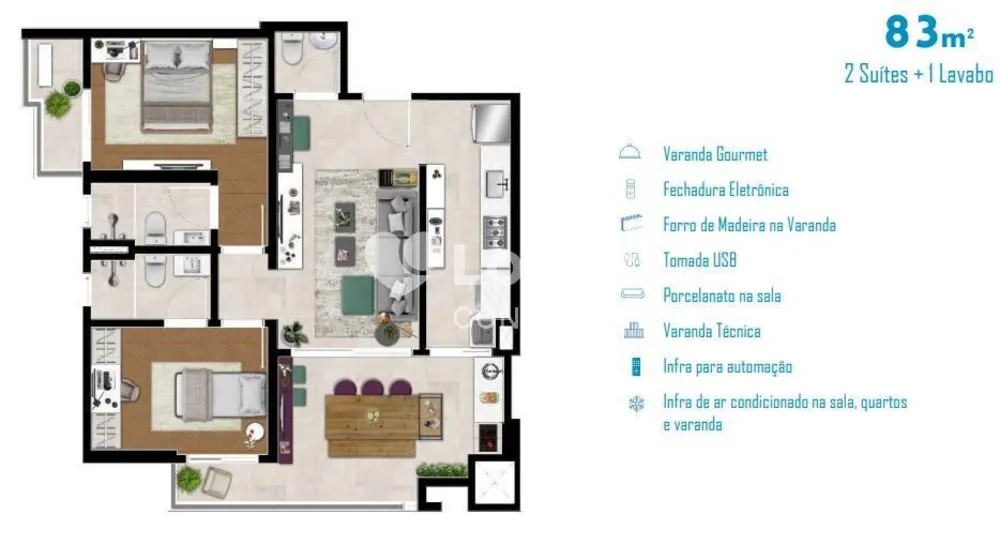 Apartamento, 2 quartos, 83 m² - Foto 14