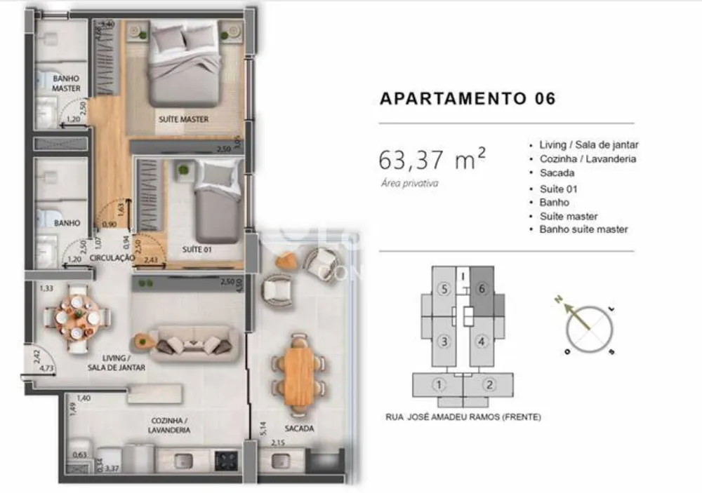 Apartamento, 2 quartos, 63 m² - Foto 7