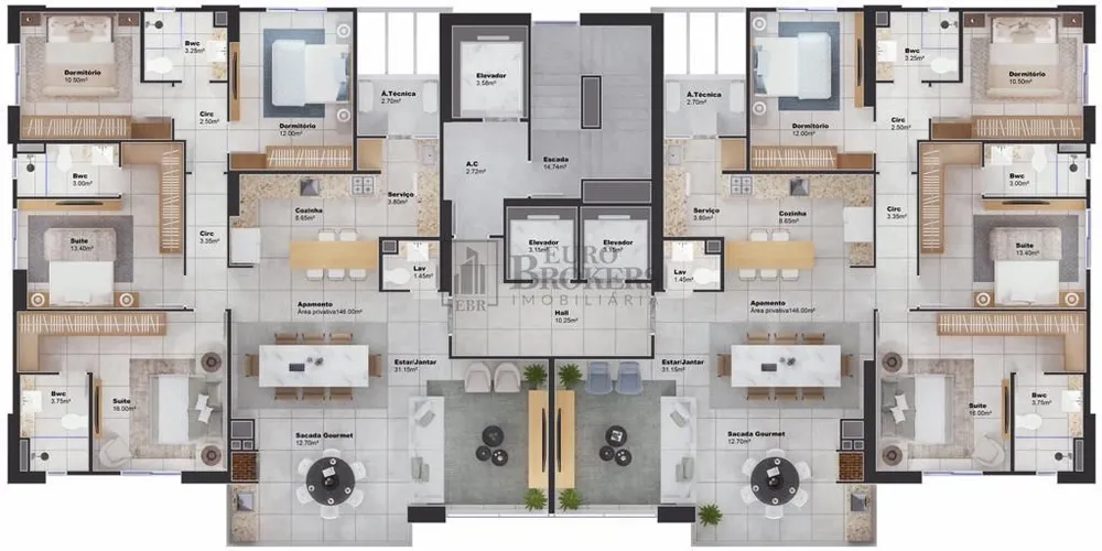 Apartamento, 4 quartos, 146 m² - Foto 8
