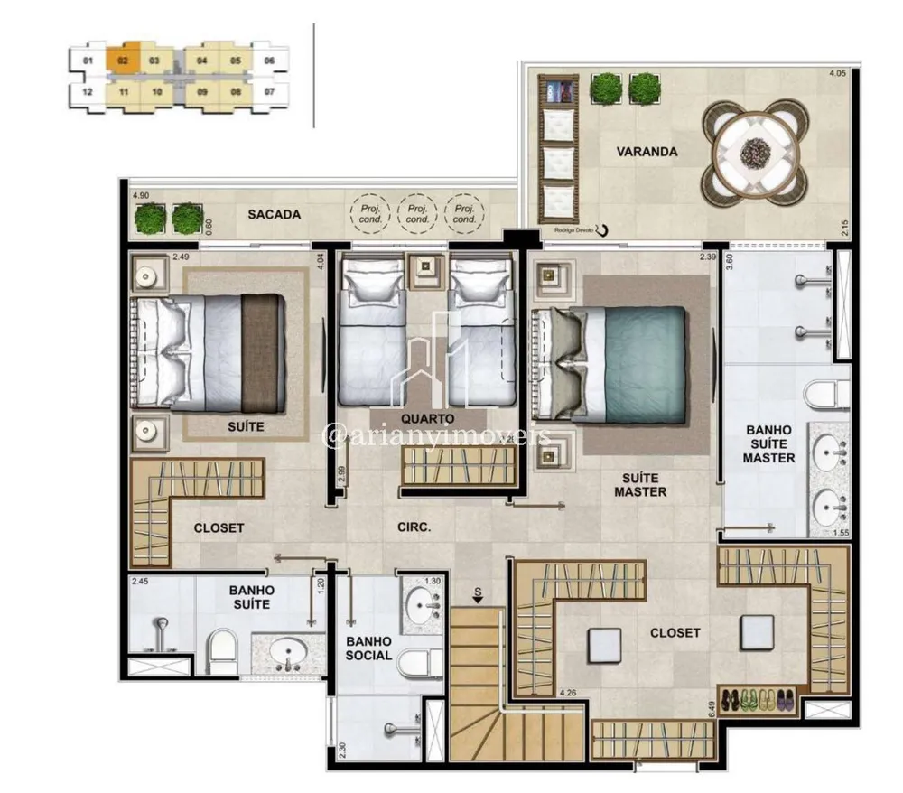 Cobertura, 3 quartos, 150 m² - Foto 30