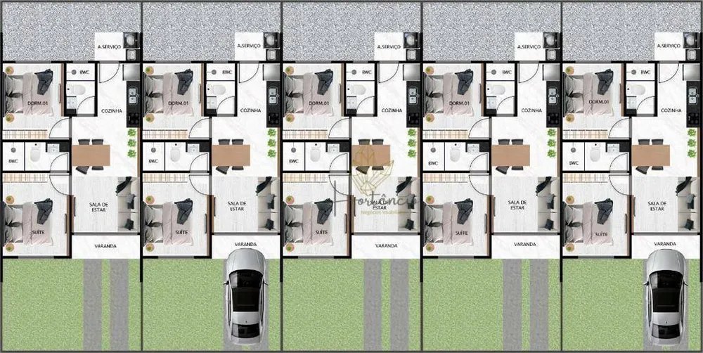 Casa, 2 quartos, 51 m² - Foto 3