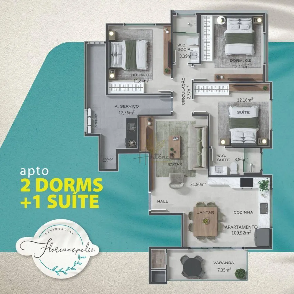 Apartamento, 2 quartos, 88 m² - Foto 2