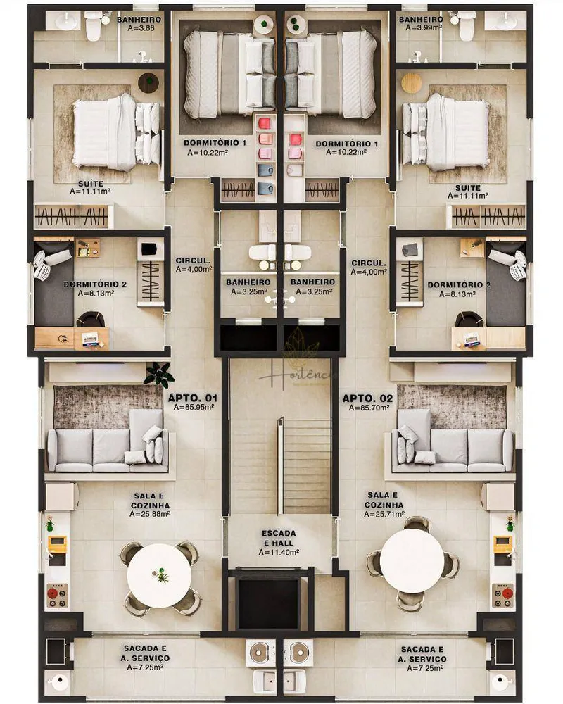 Apartamento, 3 quartos, 85 m² - Foto 2