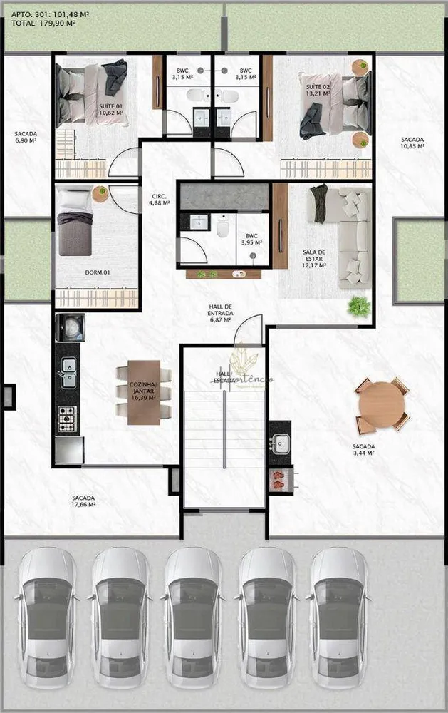 Apartamento, 3 quartos, 78 m² - Foto 4