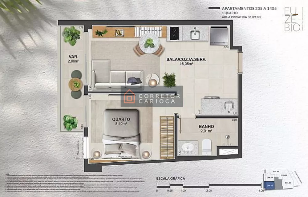 Apartamento, 1 quarto, 37 m² - Foto 7