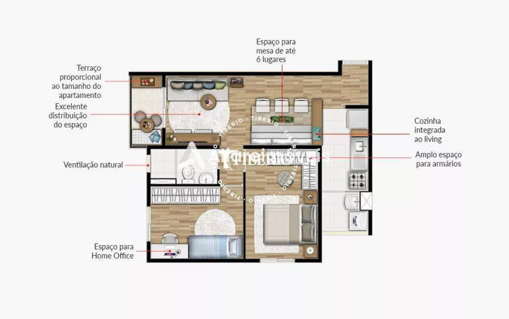 Apartamento à venda com 2 quartos, 51m² - Foto 3