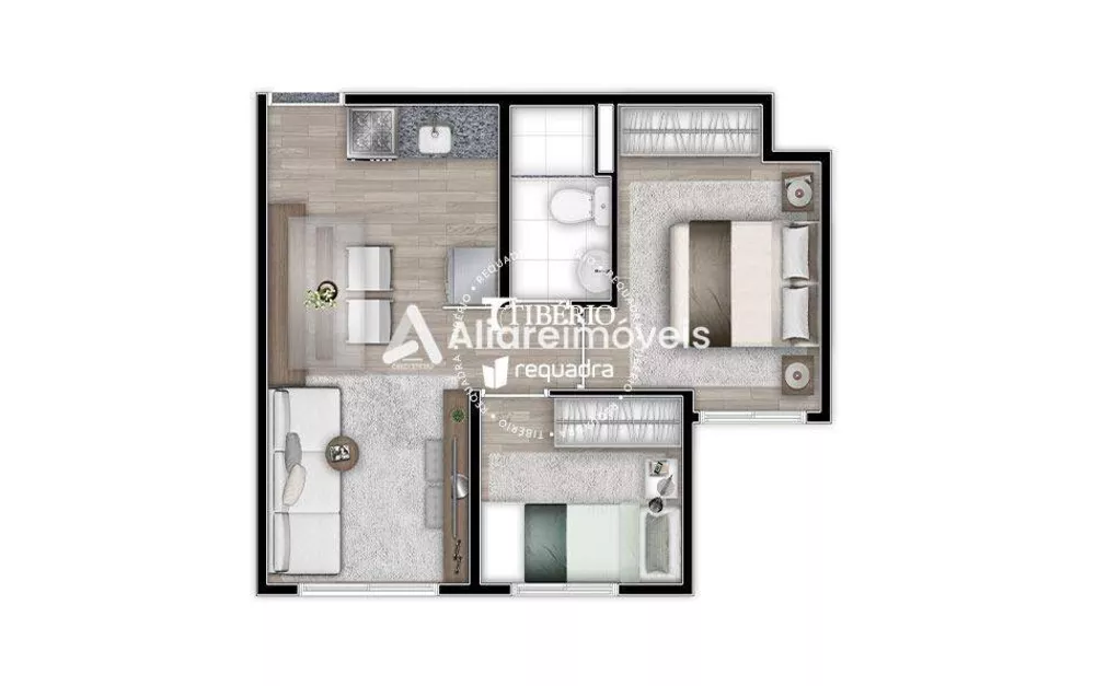 Apartamento, 2 quartos, 34 m² - Foto 2