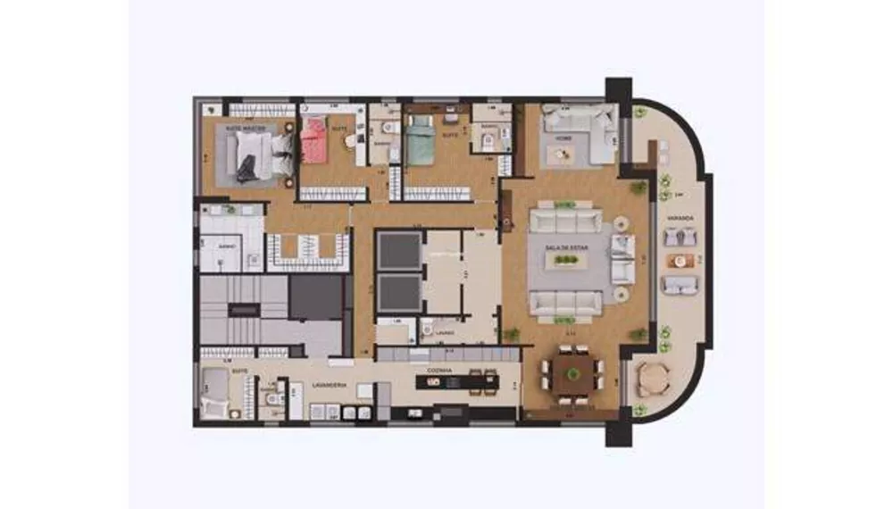 Apartamento à venda com 3 quartos, 306m² - Foto 2