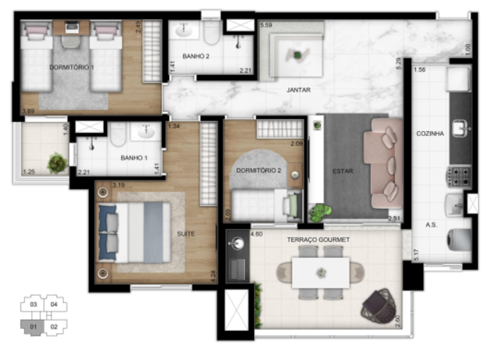 Apartamento, 3 quartos, 87 m² - Foto 17