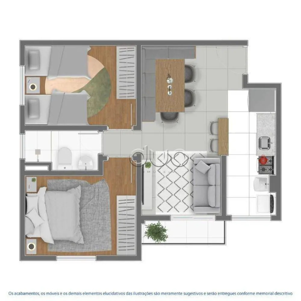 Apartamento, 2 quartos, 46 m² - Foto 10