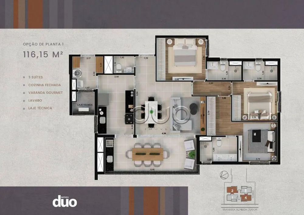 Apartamento, 3 quartos, 116 m² - Foto 6