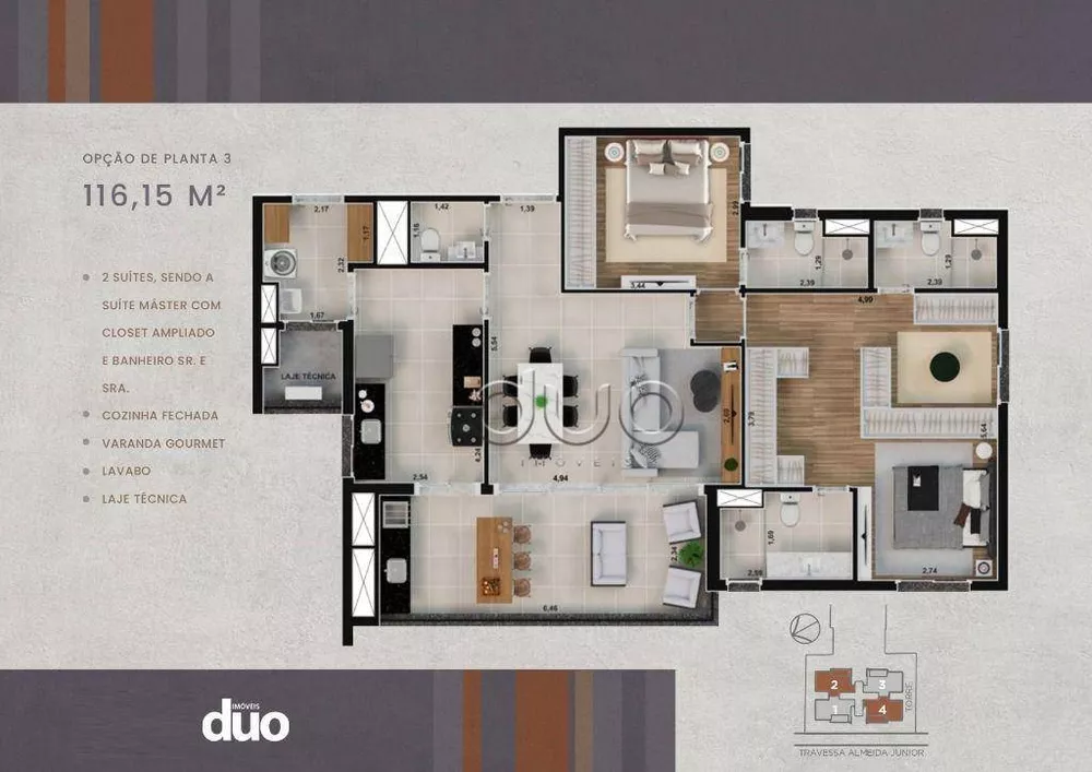 Apartamento, 3 quartos, 116 m² - Foto 34