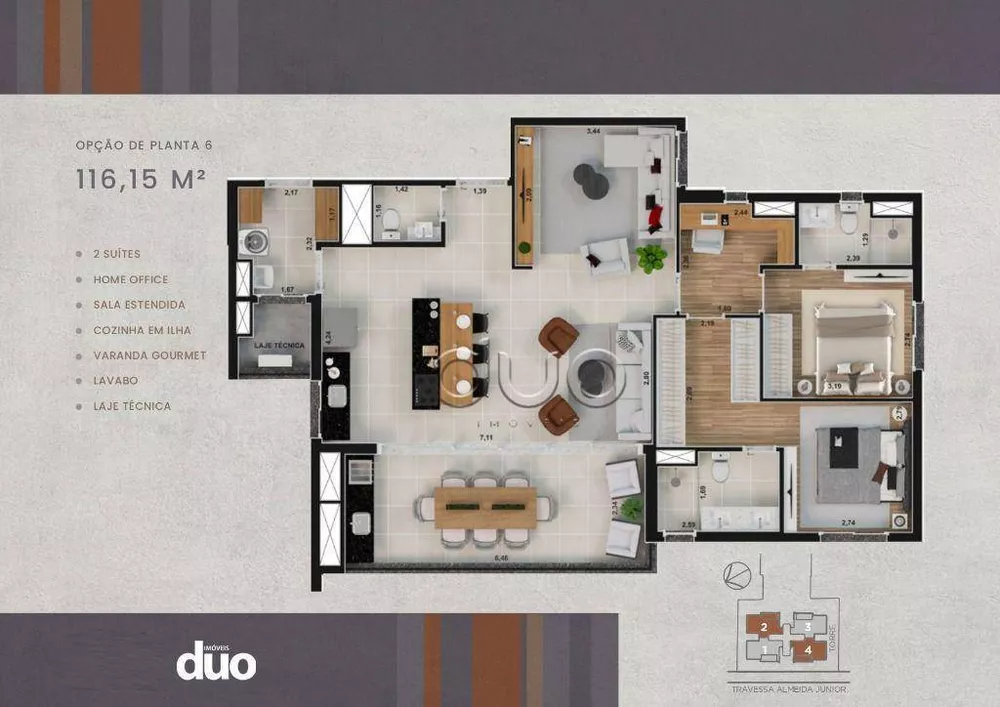 Apartamento, 3 quartos, 116 m² - Foto 37