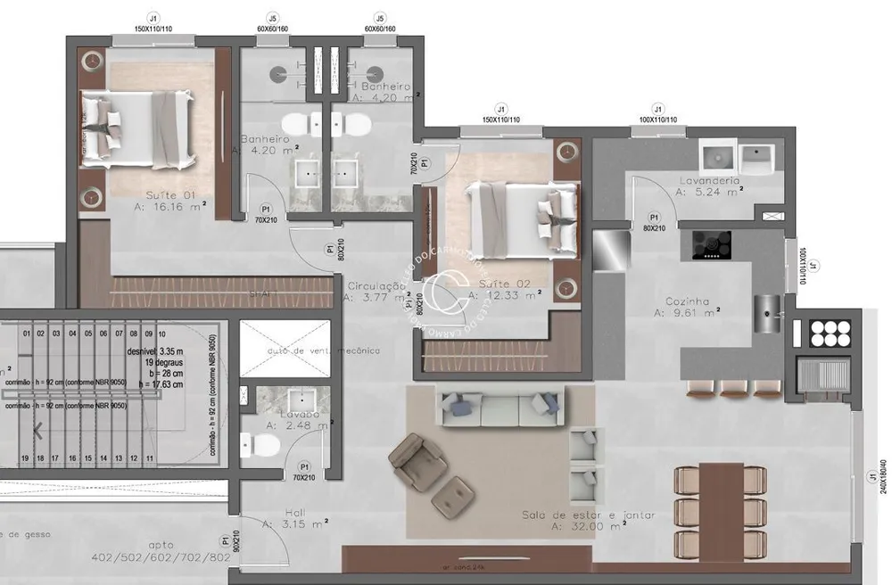 Apartamento, 2 quartos, 110 m² - Foto 4