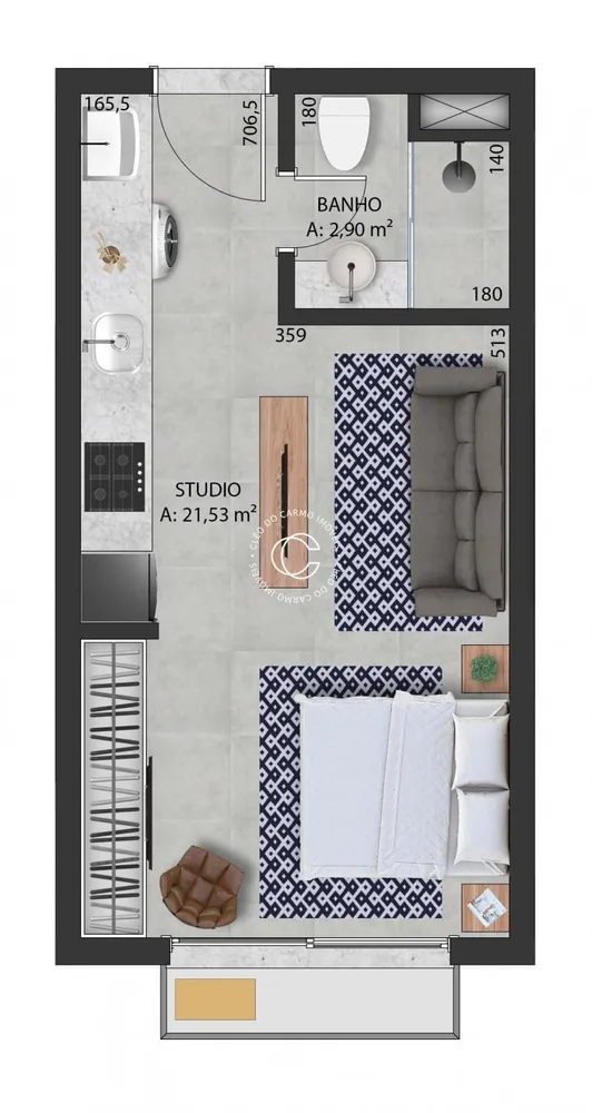 Apartamento, 1 quarto, 40 m² - Foto 2
