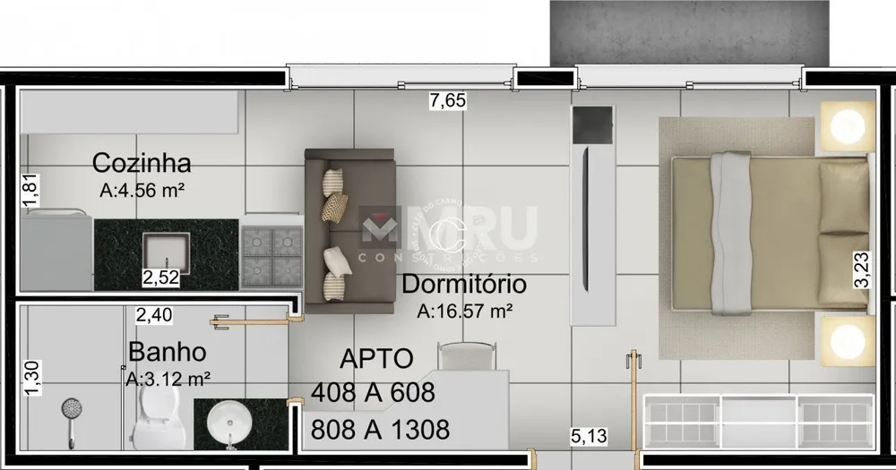 Apartamento, 1 quarto, 29 m² - Foto 2