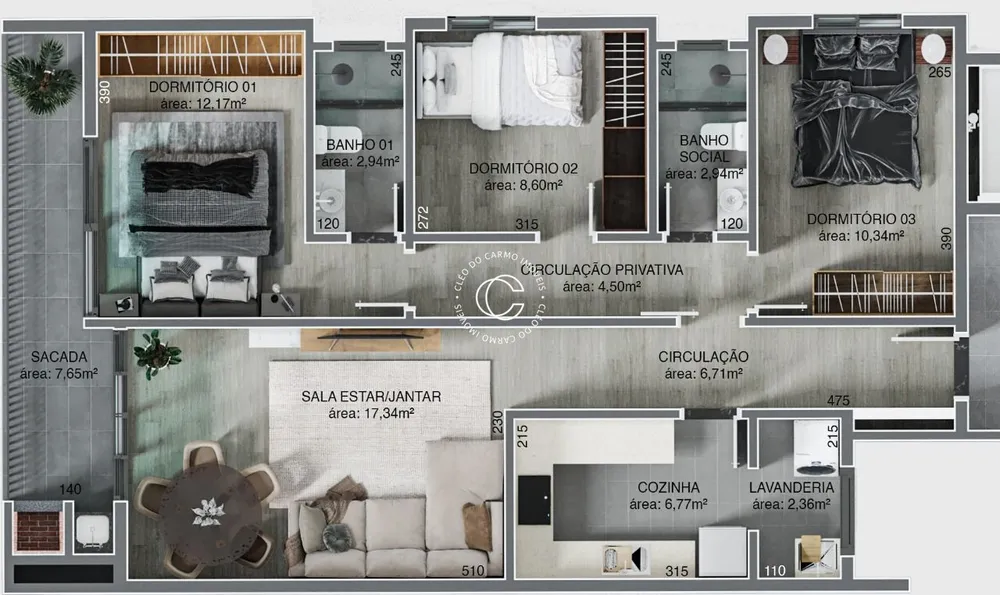 Apartamento, 3 quartos, 99 m² - Foto 4