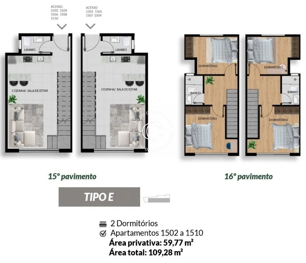 Apartamento, 2 quartos, 61 m² - Foto 3