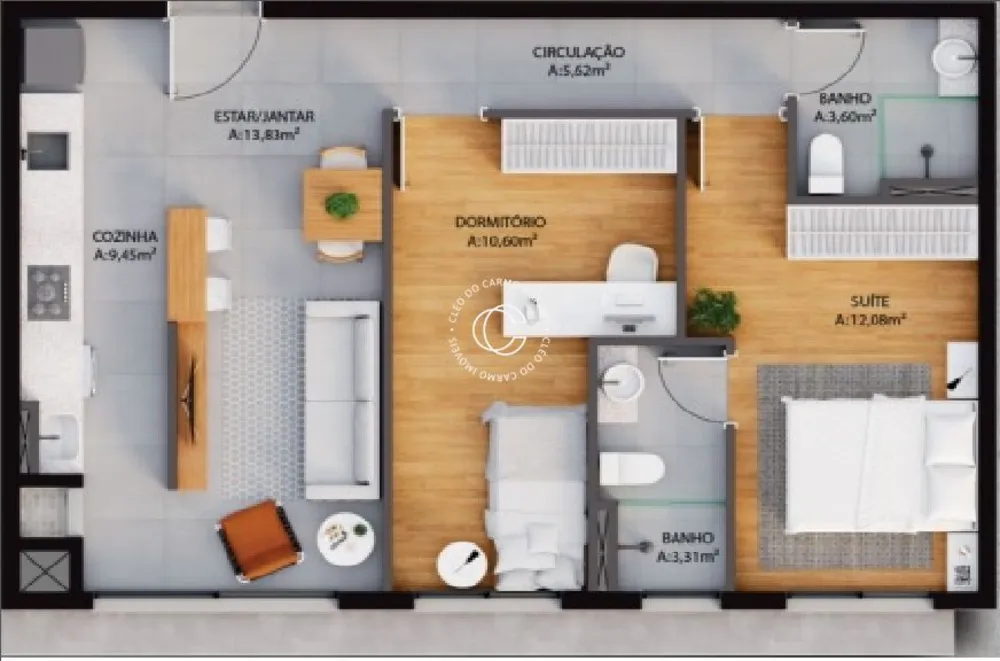 Apartamento, 2 quartos, 66 m² - Foto 3