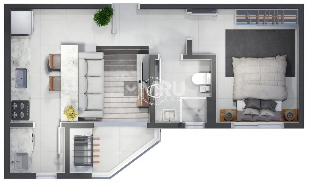 Apartamento, 1 quarto, 40 m² - Foto 2