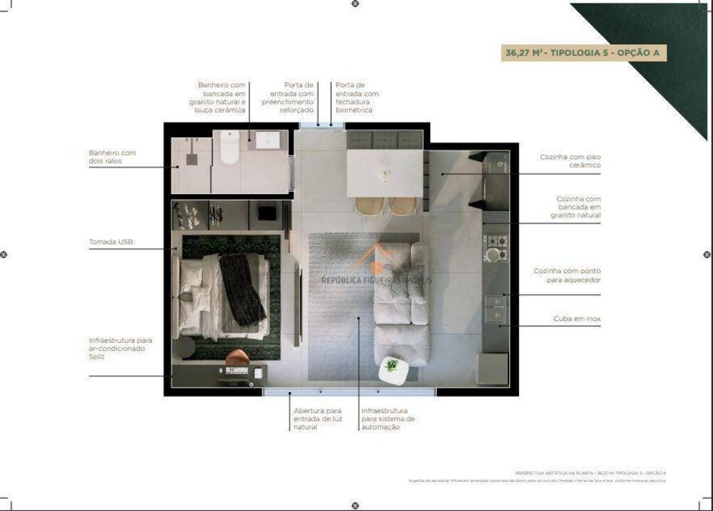 Apartamento, 1 quarto, 37 m² - Foto 4